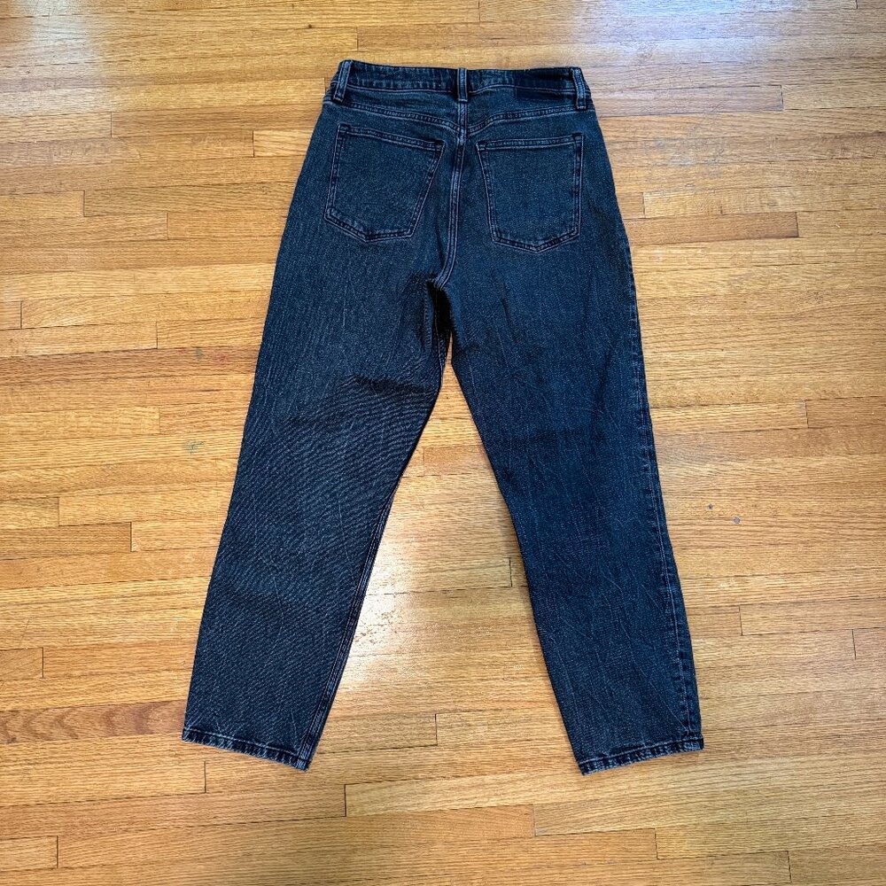 Abercrombie & Fitch The Mom High Rise Jeans | Curve Love | Gray/Black | Size 28